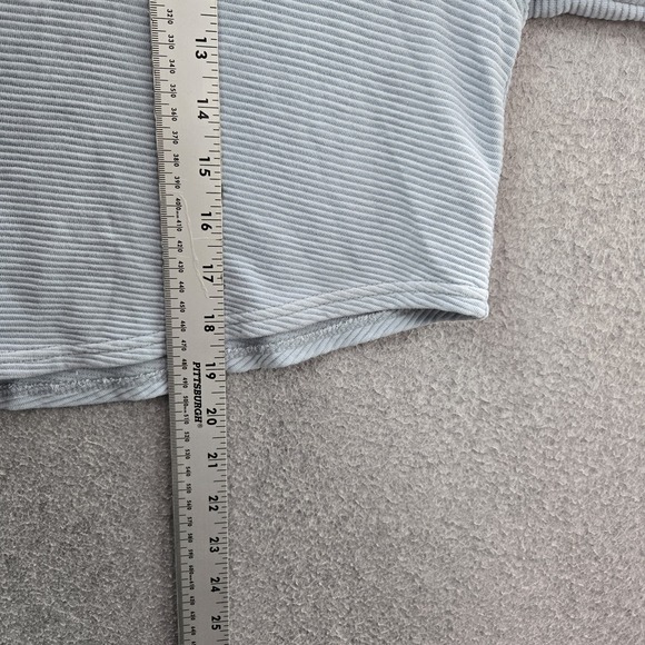 FP Movement Women Sweatshirt S/P Light Blue So Fly Henley Snap Button - Picture 7 of 10